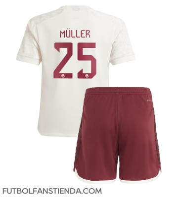 Bayern Munich Thomas Muller #25 Tercera Equipación Niños 2023-24 Manga Corta (+ Pantalones cortos)
